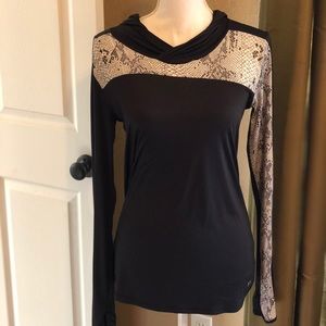 Splits 59 pullover hoodie with animal print detail